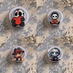Chibi Horror Movie Phone Grip Collection - Cute & Spooky Phone Accessories for Horror Fans