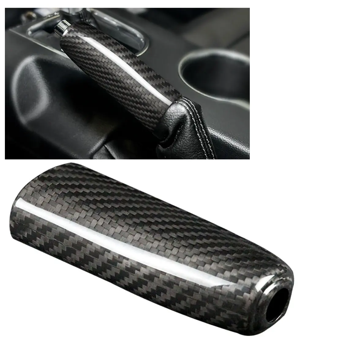 REAL Carbon Fiber Parking Brake Handbrake Cover For Ford Mustang 2015-2022