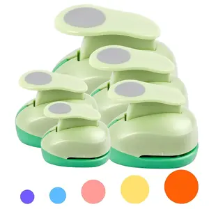 Circle Punch Craft Hole Punch for Paper Crafting, 5 Different Size Circle Cutters Hole Punches for Paper Crafts, Cardstock, Gift Wrapping, Cards, Scrapbooks 3/8 5/8 1 1.5 2 Inch Round Puncher Set