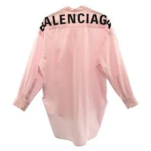 Pre-owned Balenciaga Cotton Small Leather Goods Stripe Long Sleeve Shirt