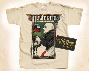 NOSFERATU V3 T shirt Tee Natural Vintage Cotton Movie Poster Beige All Sizes S M L XL 2X 3X 4X 5X