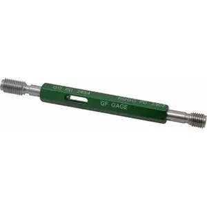 GF Gage Plug Thread Gage for Mechanical Hardware, 5/16-24 Thread, 2B Class, Double End Go & No Go, 0.2854" Go Pitch Dia, 0.2902" No Go Pitch Dia, Handle Included, W0312242BS