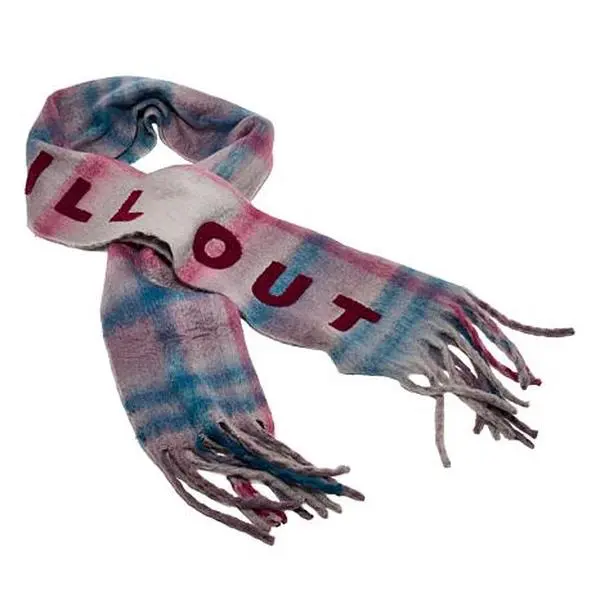 G by Giuliana Gingham Plaid Scarf with Word Applique