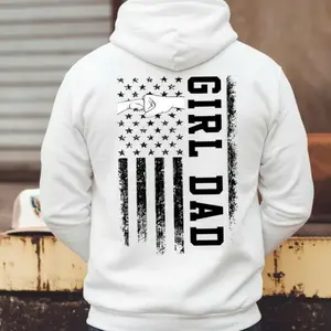 Girl Dad 02 - Trendy Father’s Day Gift For Him, Cool Papa, Tops, Gift For Dad, Gift For Husband, Unisex Hoodie Sweatshirt T-Shirt Oversized Outfits Casual, Print Graphic Tee, Streetwear Fashion, Style Outfit, Clothes Fabric,  Menswear