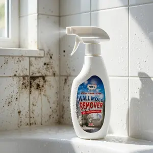 Fast-Acting Mold Removal Spray for Walls 240ml - Quickly removes black mold and mildew stains without scrubbing, prevents mold regrowth, suitable for bathroom, shower room, kitchen tiles, tile grout, sealant, and basement walls.