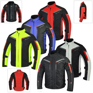 Men’s Waterproof Motorcycle Riding Jacket | All-Season Touring Biker Jacket with Textile Fabric, EVA Foam Padding & Air Vents