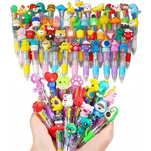 Random 16/26Pcs Mini Multicolor Pens in One 4-in-1 Cute Pens Bulk for Kids,Smooth Writing,Premium Quality Stationery Fun Kawaii Ballpoint Pen for Birthdays and Children's Party Favors Gifts,Teacher School Supplies Student Gift Easter Basket Stuffers