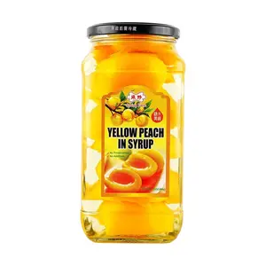 SPRING FARM Canned Yellow Peaches in Syrup, 880g - Sweet Fruit Dessert, Ready to Eat, Healthy Snack