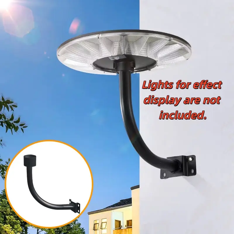 Waterproof Wall Mount Bracket for Lamp Posts, Iron Material, Ideal for Street & Parking Lot Lighting, Durable Design, Fixing Bracket