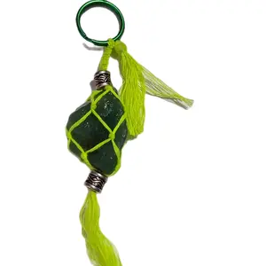 Green Fluorite Gemstone Keychain for Adults - US Made