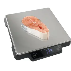 212 MAIN Optima Home Comet CO-15000 Stainless Steel Digital Weighing Machine - Auto-On Kitchen Scale, Food Measuring Tool with 33lbs Capacity, Unit Switch Functionality