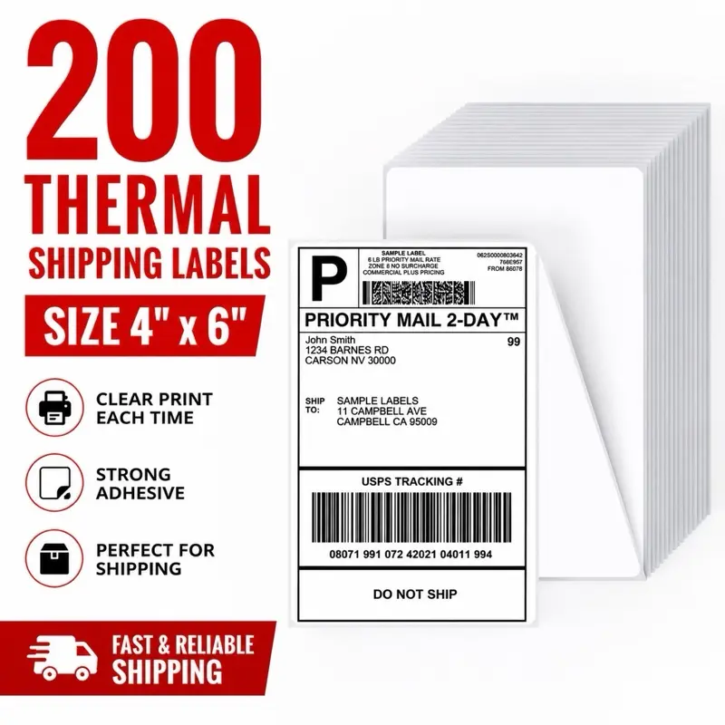 200 thermal shipping labels