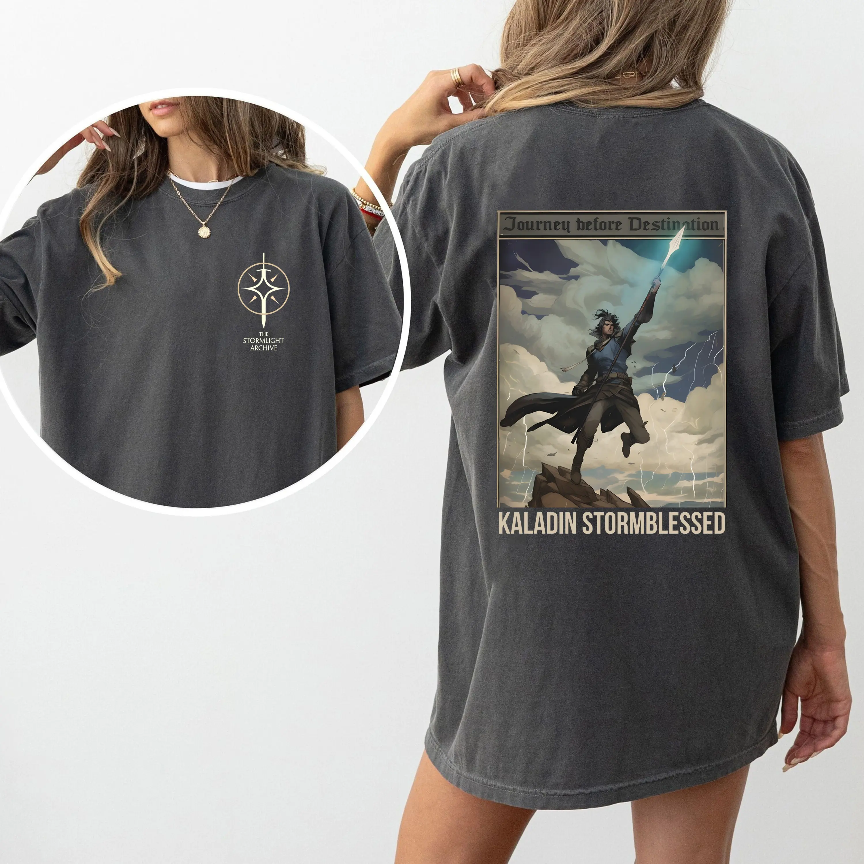 Stormblessed 2 Side Unisex Shirt, Kaladin Stormblessed Shirt, Stormlight Archive Sweatshirt, Fantasy Book Shirt, Gift For Book Lover