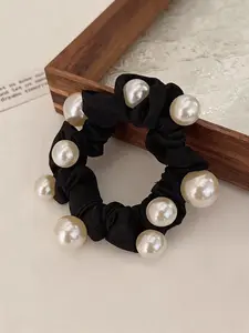 Elegant Pearl Hair Tie, Minimalist Headband, High-End Small Intestine Ponytail Binder, Rubber Band for Styling, Fashionable Accessory