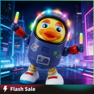 TK Dancing Space Duck Toy with Music & LED Lights Interactive Singing Electric Waddling Duck for Kids Toddlers & Babies Birthday Gift Creative Fun Toy gifts for kids action figures