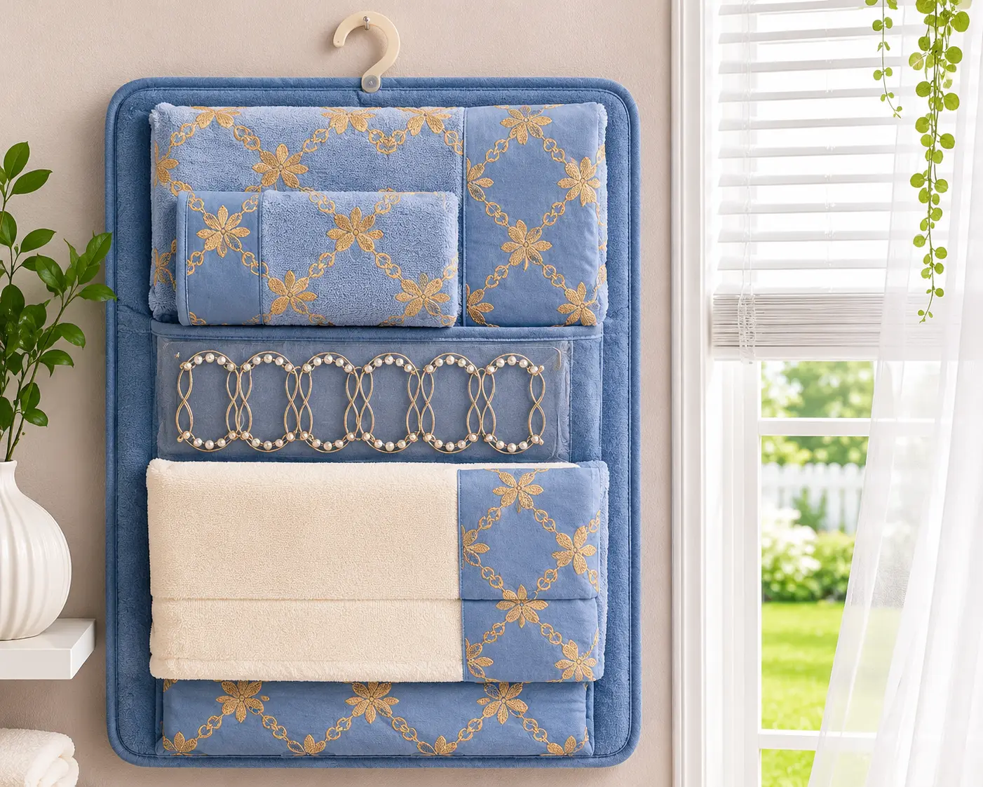 18-Piece Bathroom Bath Set, Home & Bathroom Supplies Including Carpet Rug, Shower Curtain Set