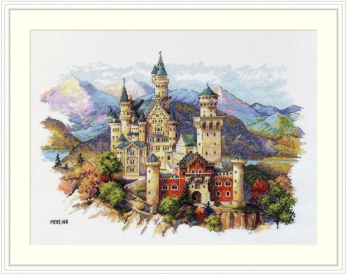 Neuschwanstein Castle Counted Cross Stitch Kit by Merejka K-201