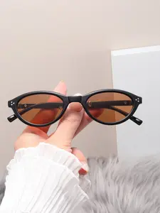 Women's New PC Oval Cat Eye Full Frame Foldable Lightweight Cute Stylish Decorative Glasses, Fashion Eyewear for Daily Use