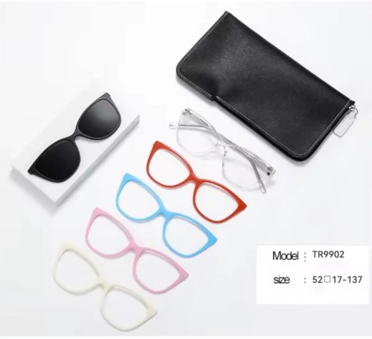 5-1 TR9902 5 in 1 Clip on Magnetic TR90 Cat Eye Newest Model Eyeglasses Optical Frames Women Glasses 5-1 TR9902 5 in 1 Clip on Magnetic TR90 Cat Eye Newest Model Eyeglasses Optical Frames Women Glasses