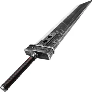 57" Final Version Fantasy PU Foam Zweihander Broad Sword with Inner Core for Video Game Cosplay Costume Gift Ideal for Collectors and Fans