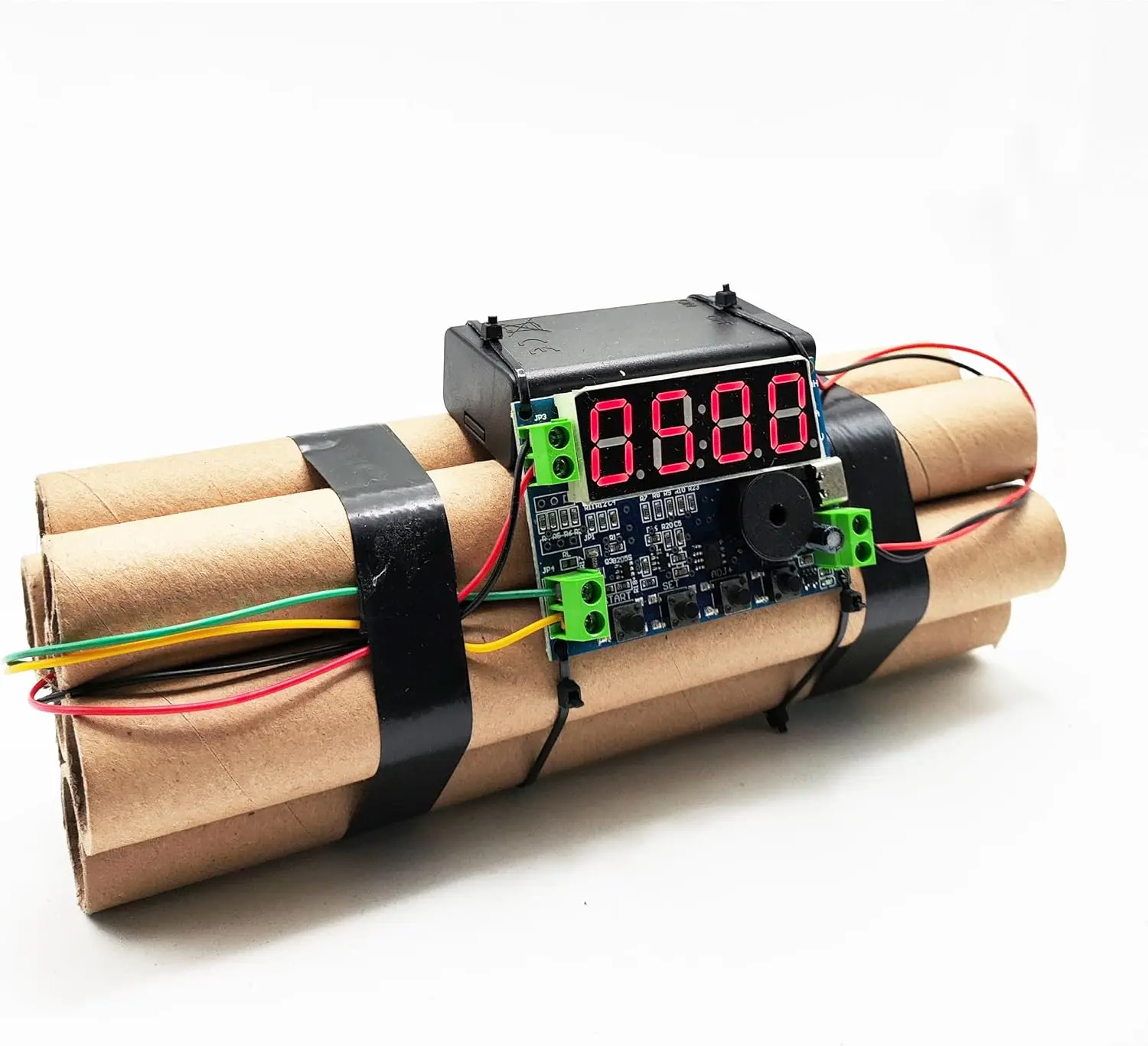 Movie Props,DIY Alarm Clock Countdown Ticking time Machine Kit with Buzzer,Countdown Prank Trick Toys for Cosplay Decorations