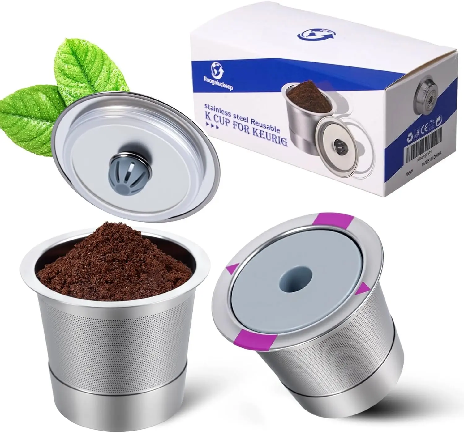 vuse go 700 kaufen 2 Pack Stainless Steel Coffee Pod, Stainless Steel Refilled K -Cups Coffee  Filter for , Universal Fit K Cups for Family