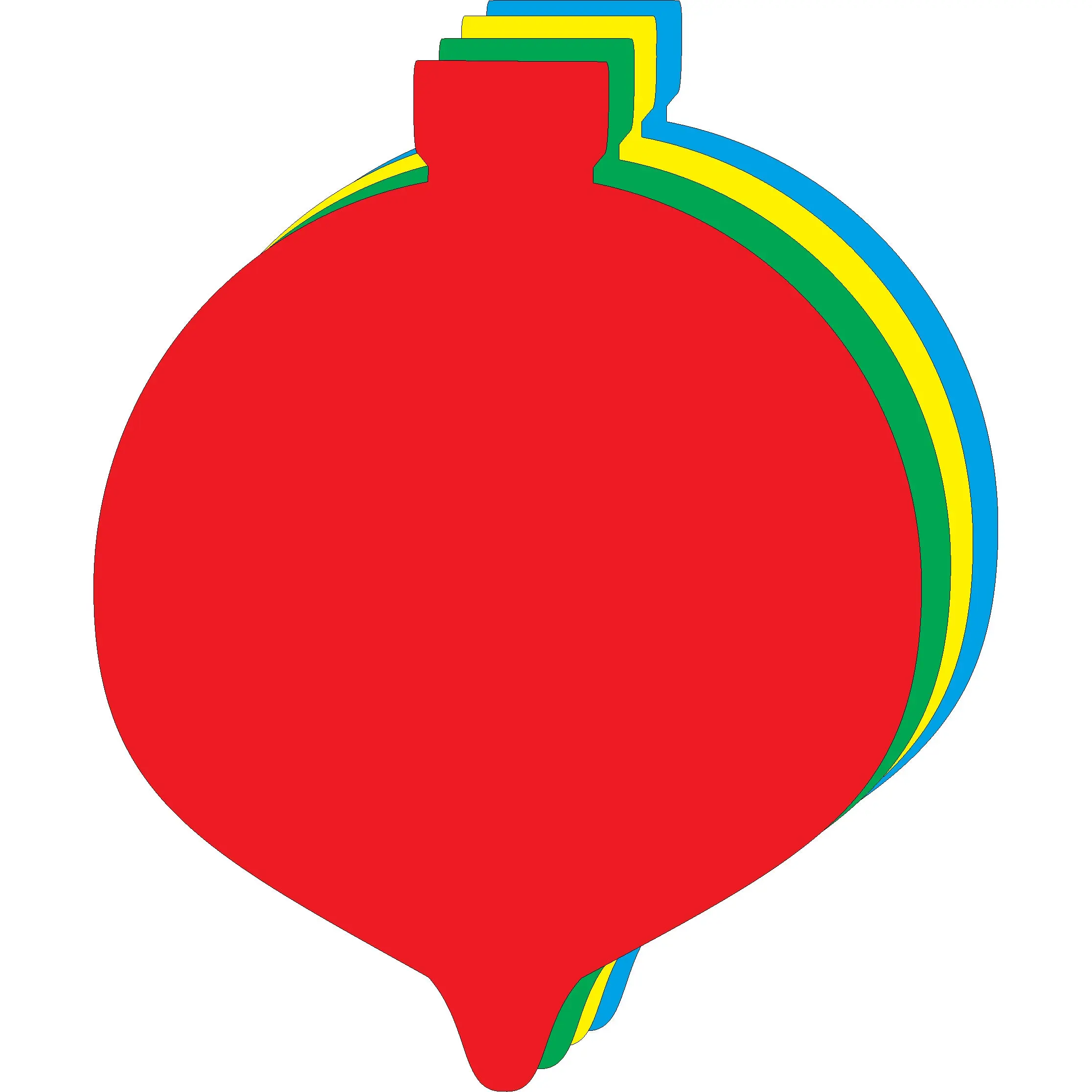 Die-Cut Magnetic Christmas Ornament Set, Large Assorted Colors, Removable Home Decor for Refrigerator, Garage Use