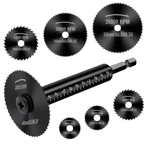 Inside Pipe ,6 pcs    with 3 Inch Scale 1/4" Hex Shank,  Tool Set for PVC, Plastic, Board, Copper,