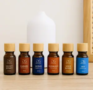Diamond Scent Essential Oils - Lemongrass Aroma for Calm Balance & Natural Energy - Velvet Honey Zahara Ocean Bloglight Gold Bloom Sky Scents - 10ml Each