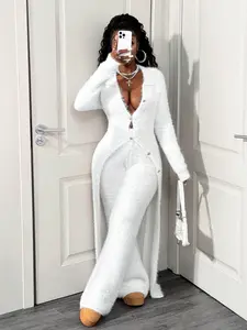 Mink Fur Cardigan | Mink Fur Pants Set