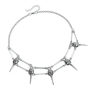 Intricately Carved Gothic Bird Necklace for Youthful Trendsetters