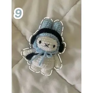 Handmade Crochet Miffy Bunny Lifestyle Keychain Bag With Charm, Handmade crochet Keychain, Keychain crochet, Easter day, Gift For Her