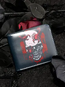 New Trendy Retro Men's Wallet, Durable Fashion Wallet, Rose Skull Scorpion Design, Cash Holder Layer, Commuter Essential, Casual Style, All Seasons