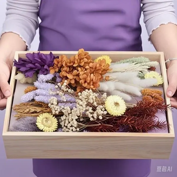 Orange Mini Dried Flowers Set, DIY Bouquet Kit for Home Decor, Bulk Dried Flowers for Wreath Making, Fall-Themed Desktop Decorations, Reusable Autumn Door Hanging, Handcrafted Floral Arrangement Supplies