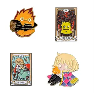 Beautiful Decorative Metal Anime Howl's Pins for Bags Clothes Home Decor