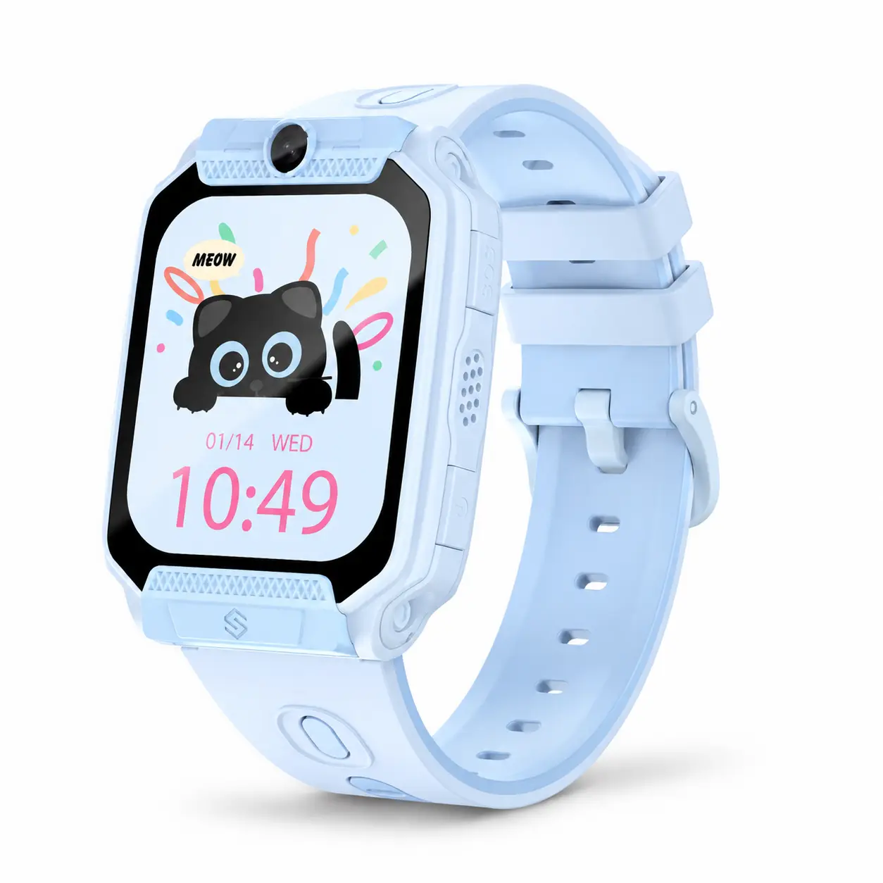 4G LTE Kids Smart Watch Phone with SIM Card Slot, GPS & WIFI Location Tracker, Video Call, 2-Way Calling, SOS Alert, HD Camera, Fun Games, Blue Wearable Kids Safe Smartwatch for Boys Girls (Birthday Xmas Gift)