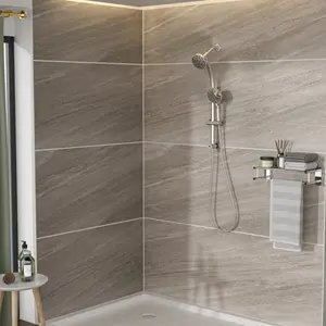 Multi Function Dual Shower Head - Shower System with 4.7" Rain Showerhead, 8-Function Hand Shower, Adjustable Slide Bar,Brushed Nickel On-Site