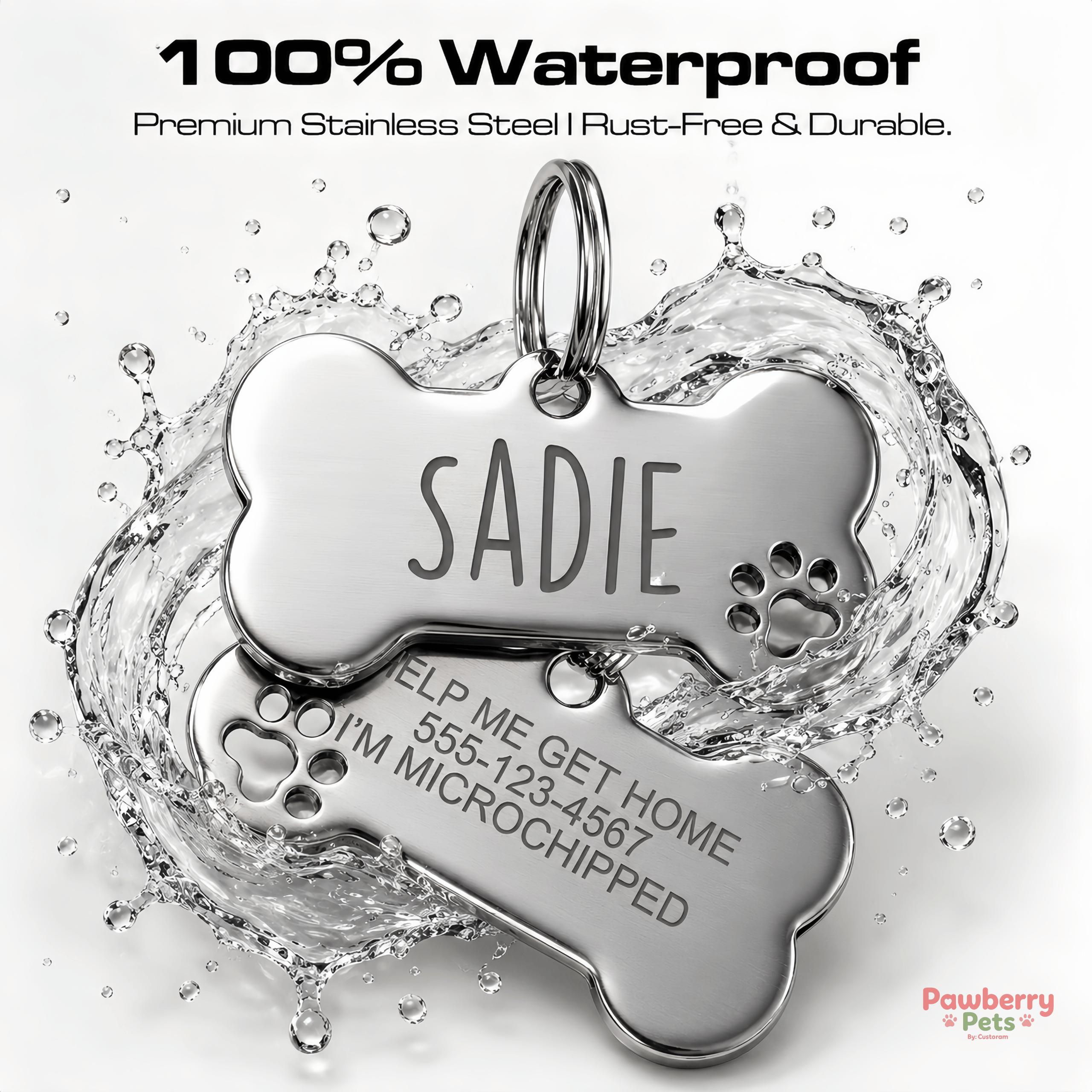 Metal Collar Name Tag