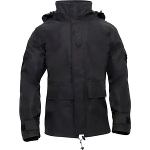 Black Tactical Hard Shell Waterproof Jacket