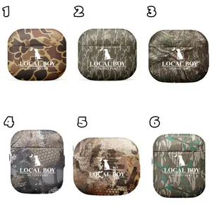L0cal Boy Camo AirPods Case, Cover for AirPods 1 2 3 4, Old School Duck Hunting & Bottomland Mossy Oak Camouflage, Durable Protection, Gift