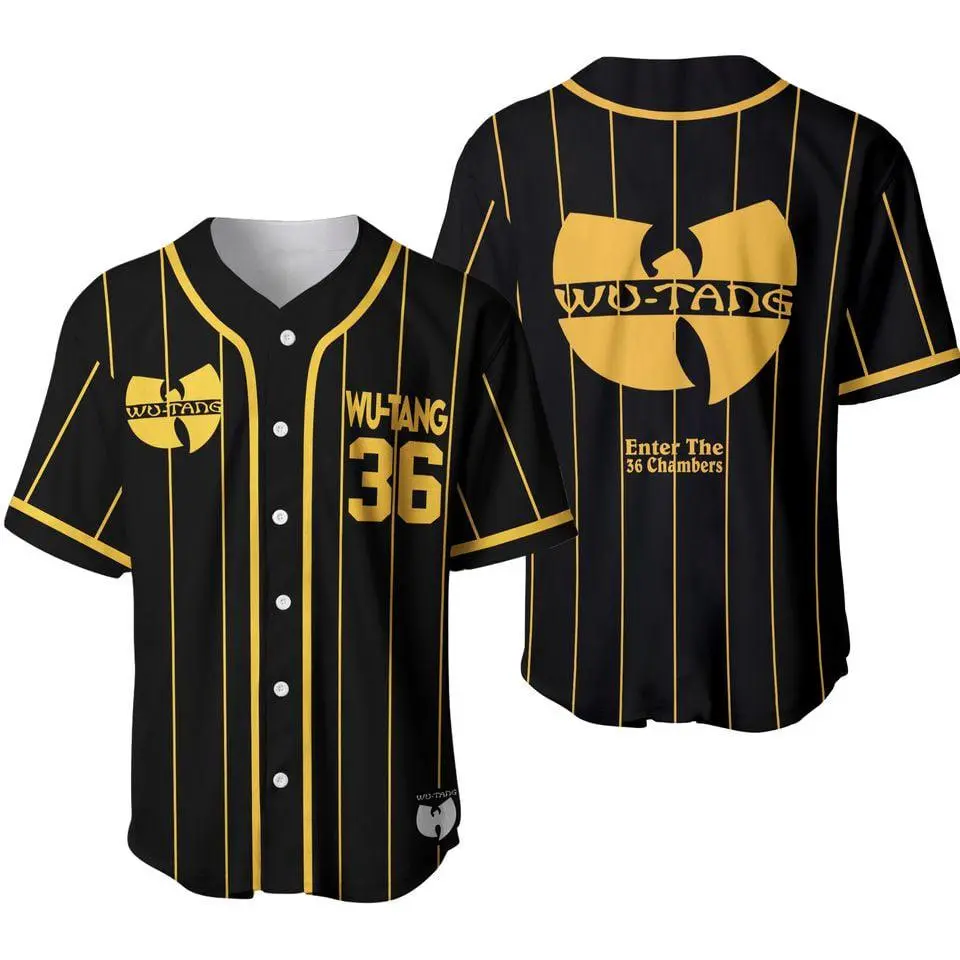 Wu-Tang Clan Baseball Jersey, Hip Hop Baseball Jersey