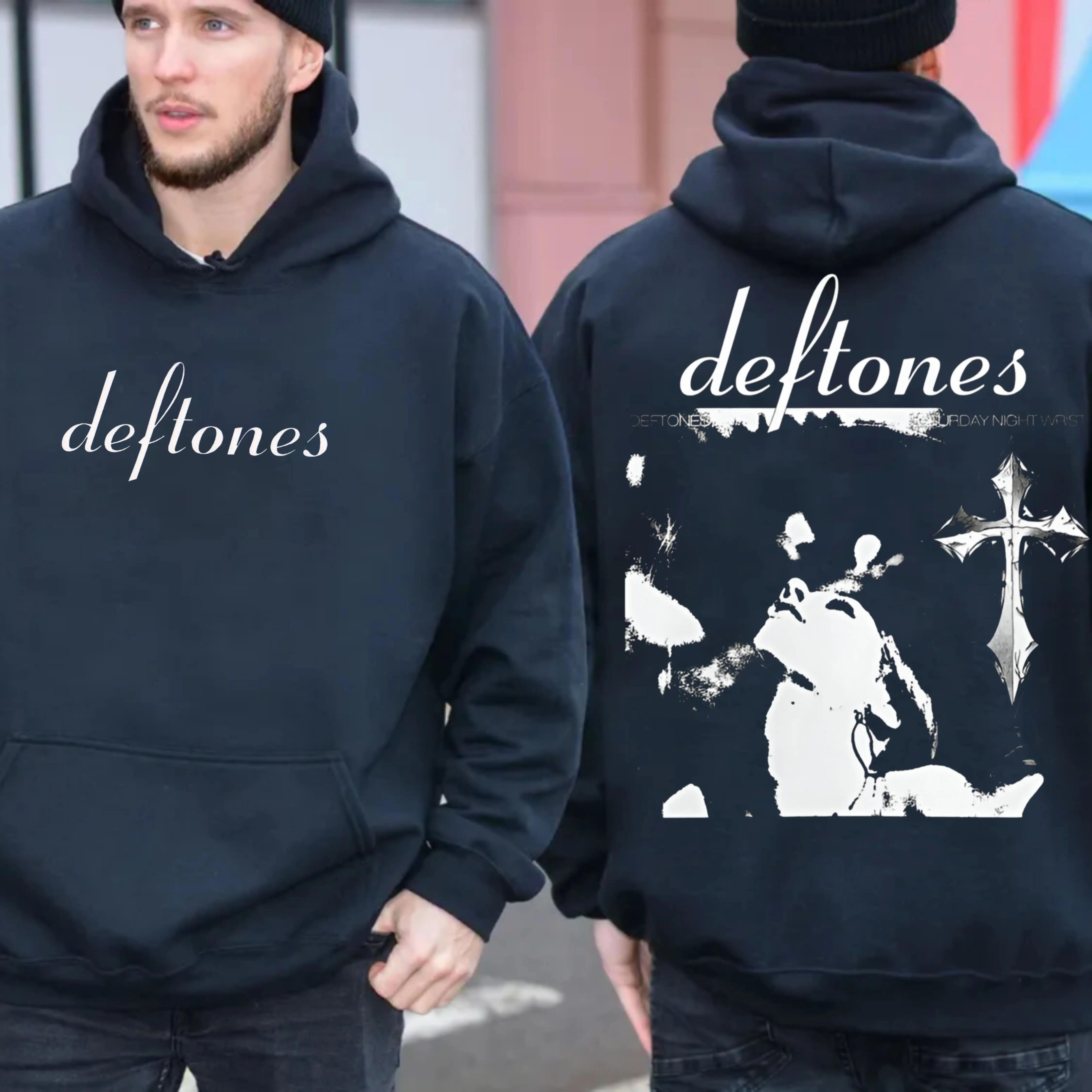 Hoodie On Back, Heavy Metal Band Hoodie, Unisex Sweater Pullover Tee