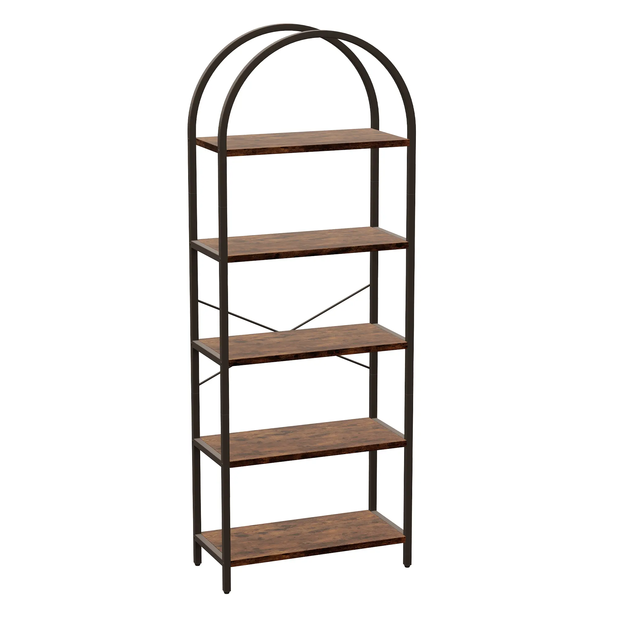 Black iron frame + retro color wood board