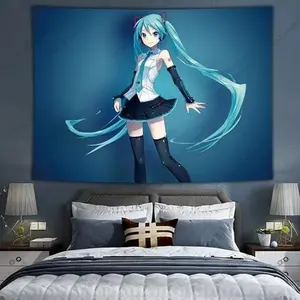 Super Idol Anime Tapestry H-Hatsune-Miku Wall Tapestry Flag Wall Hanging Cloth Bedroom Decor Wallpaper Gift Aesthetic Home Decor