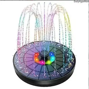 1.4W Output Solar Powered Outdoor Fountain Pump, Eco-Friendly Water Spray Device with 4 Interchangeable Nozzles for Bird Baths, Ponds (No Electricity Needed)