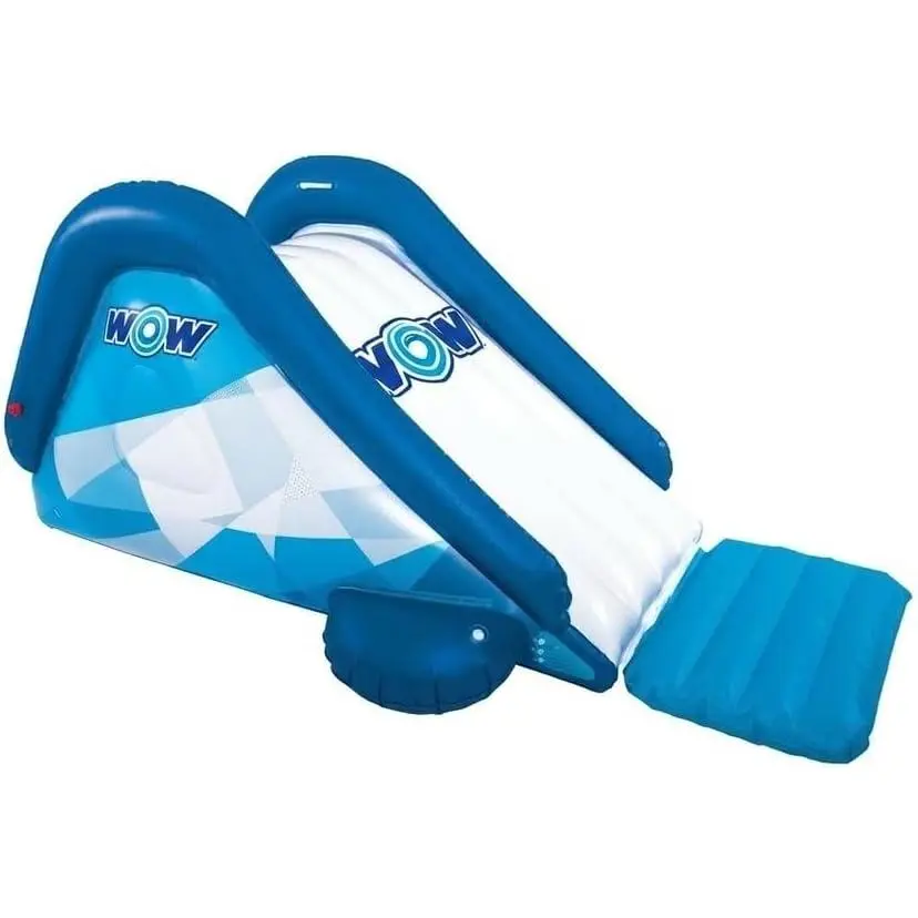 Wow Sports Cascade Inflatable Pool Slide - Blow Up Waterslide | A giant inflatable pool slide that sends riders splashing into the water.