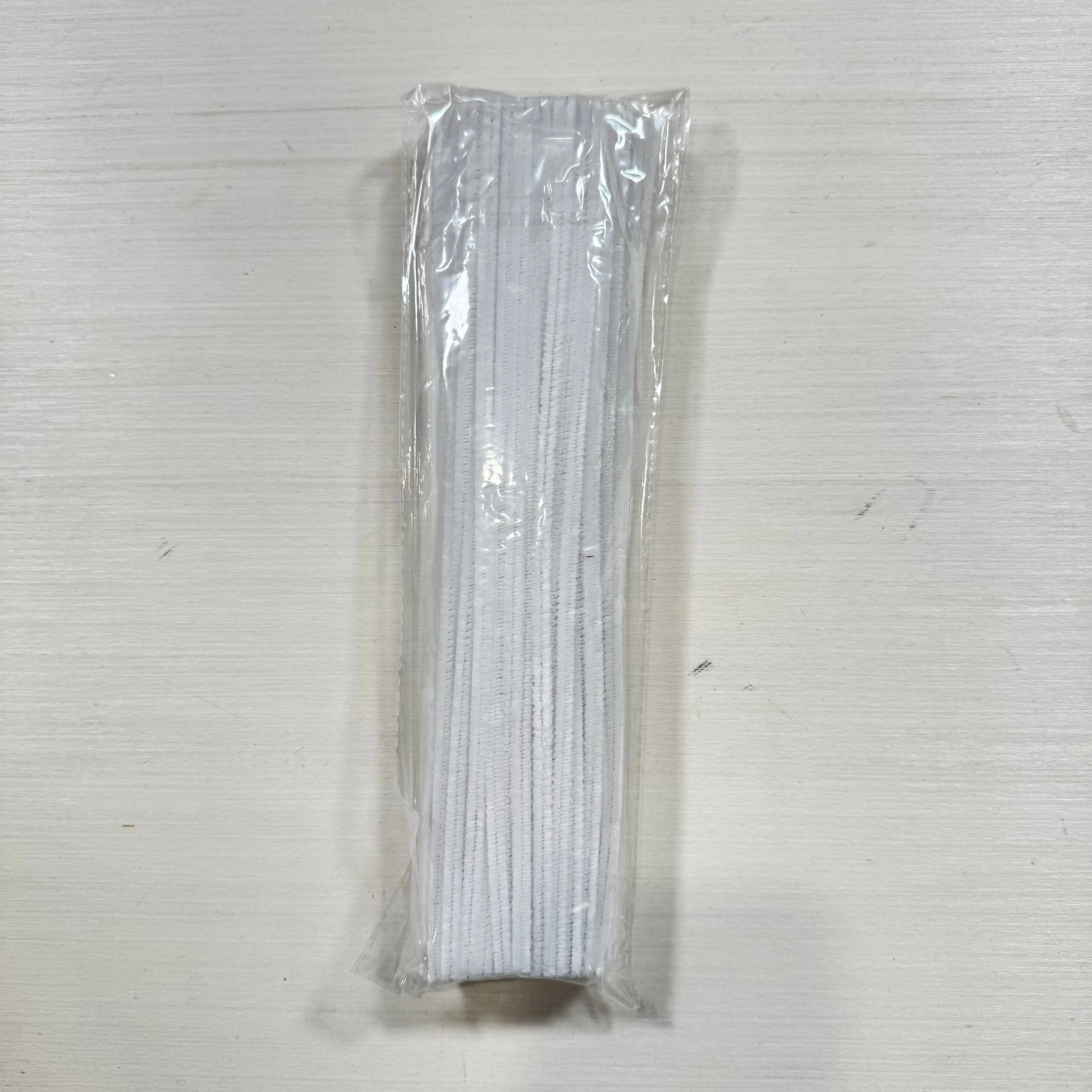12 Inch White Chenille Stem Pipe Cleaner 100 Pack