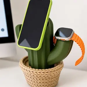 Cactus Charging Station Cord Hider for Mobile Phones, Electronic Devices, Smartphone Connection Organization