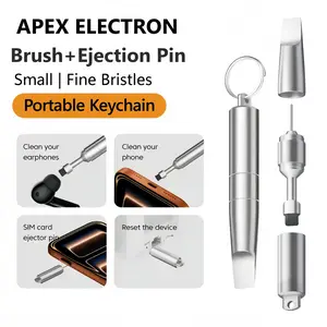 3 In 1 Portable Mini Keychain Tool: SIM Eject Pin, Cleaning Brush, Box Cutter & Screwdriver For Phone & Earbud Cleaning & Package Opening