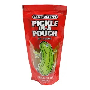 Van Holten's Pickle In-A-Pouch Jumbo Hot Pickle-In-A-Pouch 6 Pack Gluten-Free Kosher Fat-Free Low Calorie Low Carb Made in USA Hot Flavored Snack chamoy  pickle  kit